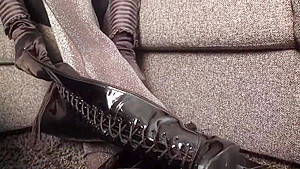 Sparkling Pantyhose Feet Need A Massage