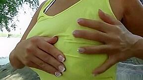 Spicy buxomy ebony Marie Luv got facialazed