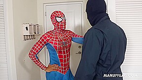 Spiderman fucks the Burgler at ManUpFilms