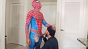 Spiderman fucks the Burgler at ManUpFilms