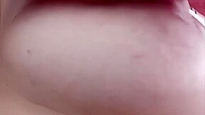 Spitting on my massive nipples and then sucking them (closeup)