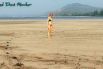 Spotted Naked Beach Slut Seaside Taking Sunbath