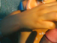 Spying On Roommate In Shower Then Blowjob Handjob Facial