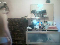 Spying nude Step sister searching for panties