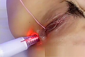 Stacked Japanese hottie gets her narrow holes pleased with sex toys