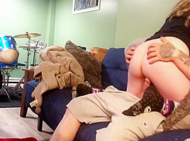 Step Sister Catches Me With Hard On