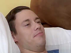 Step daddy seducing shy jock into gay sex