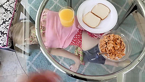 Step mom Made Me Breakfast And Sucked Me Off Before School