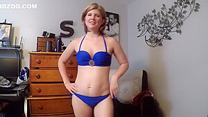 Step mommy Tries On New Swimsuits In Front Of Step son