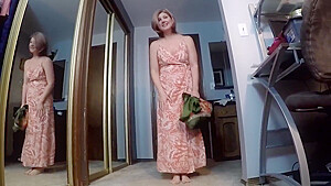 Step mommy Tries On New Swimsuits In Front Of Step son