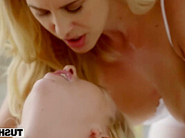 Step sisters Hot Blondes And Cumsho With Samantha Rone And Cherie Deville