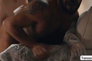 Stepdad Lets His Shemale Stepdaughter Bareback His Wet Ass