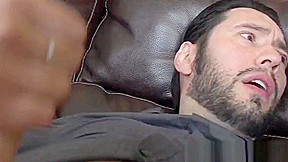 Stockinged milf cocksucking in taboo trio