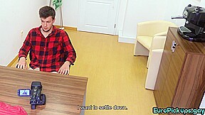 Straight european guy gets to taste dick during steamy casting
