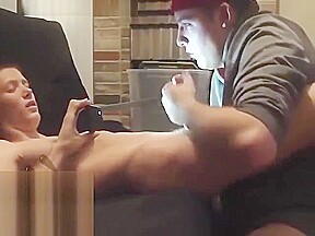 Straight guy gets a gay blowjob