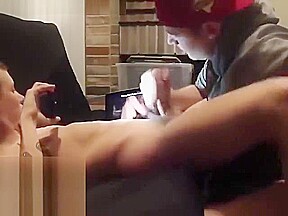 Straight guy gets a gay blowjob
