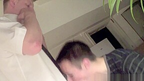 Straight wokrer fucked by young badboy in suit and class at work - BadBoysFuckers