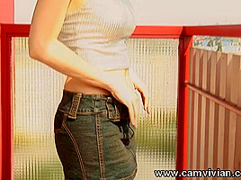 Striptease on the balcony