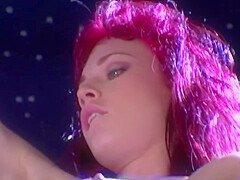 Stuck In A Ball Two Beautiful Lesbians Fuck Each Other With A Big Red Dildo