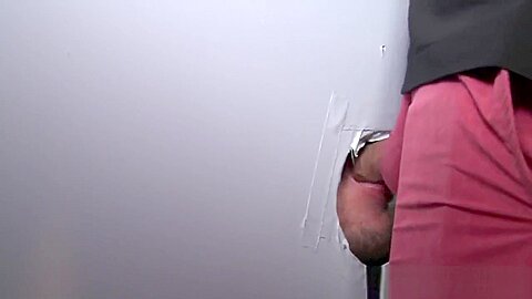 Stud sucks at gloryhole