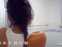 Stunning Girl Spied In Bathroom