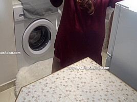 Stupid Maid Stuck In Washing Machine 12 Min