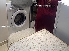 Stupid Maid Stuck In Washing Machine 12 Min