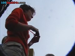 Surprising upskirt video in public
