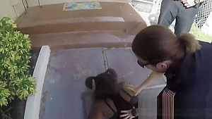 Suspect is arrested by horny milf cops after smacking his chick