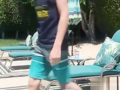 Taboo sex when twink sucks and fucks his stepbrother on cam
