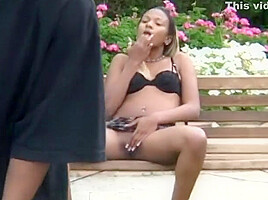 Teen 18+ Takes Big Black Dick Outdoors