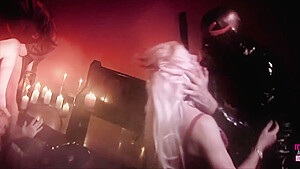Three Blonde Sex Bombs Are Fucked By Some Ripped Masked Guys In A Bdsm Dungeon