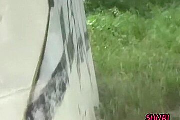 Three shuri sharking men were over one milf with nice tits
