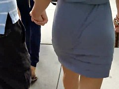Tight Mini-skirt booty