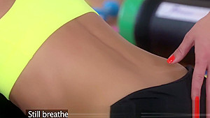 Tight belly teen 18+ licked by Milf fitness trainer