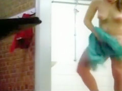 Tight young bodies on girls in shower footage