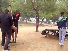 Tourists shooting teen 18+ tormented in public