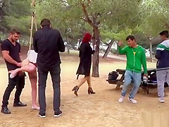 Tourists shooting teen 18+ tormented in public