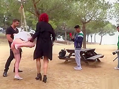 Tourists shooting teen 18+ tormented in public