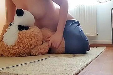 Toy Play Riding My With Teddy Bear