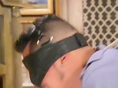 Toyed stud gets edged during kinky threeway