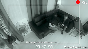 Tricky Agent - Casting with a cumshot inside
