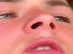 Twink deep throats and spread his butt