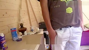 Twink fucked at camp