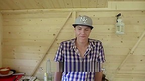Twink fucked at camp