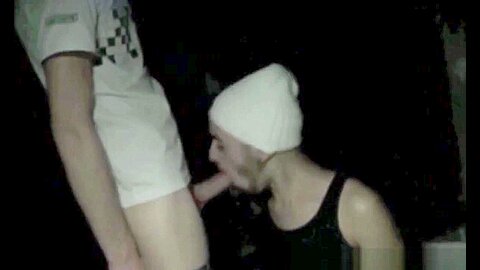 Twink fucking at night in exhib cruising - BadBoysFuckers