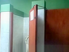 Two Girls Spied Going Toilet