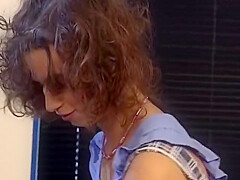 Two Hot German Sluts Sharing A Dildo And A Loaded Pecker In The Office