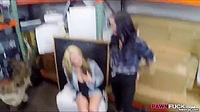 Two Lesbians Pawn Their Asses And Get Fucked For Money