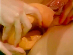 Two Stunning Looking German Ladies Sharing A Long Dildo